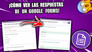 Cómo VER las RESPUESTAS en GOOGLE FORMS FÁCIL [upl. by Oppen]