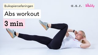 Buikspieroefeningen in 3 minuten alle buikspieren trainen  Abs workout [upl. by Gayla14]