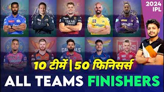 IPL 2024  All 10 Teams Finishers Rating amp Rankings  RCB  MI  CSK  KKR  LSG GT  RR DC [upl. by Funk603]