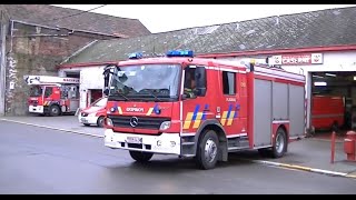 Fleurus Pompiers avec Autopompe  Elévateur  Officier [upl. by Nauqram]