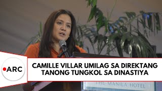 ANO ANG TINATAGO NI CAMILLE VILLAR UMIWAS SA TANONG TUNGKOL SA PAMILYA AT NEPOTISMO [upl. by Eelnodnarb]