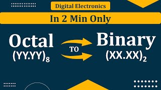 how to convert fractional octal to binary  Digital Electronics  Learning Vibes [upl. by Rosemare439]