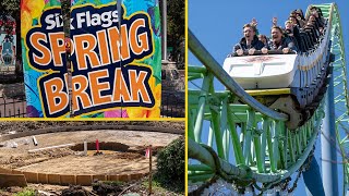 Shock Wave Celebrates 50 Million Riders New Ride Construction Spring Break  Six Flags Over Texas [upl. by Eeslehc]