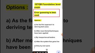 ISTQB Foundation Level Question 8 with Answer [upl. by Stanislaw]