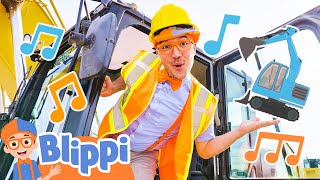 Blippis Brand New Excavator Song Educational Songs for Kids [upl. by Adnohr]