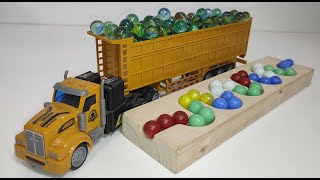 Marble Run Race ☆ HABA Slope amp Retro Makita Truck Garbage Truck Long Version 024 [upl. by Roxine]