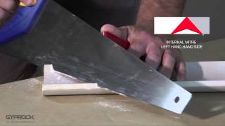 Installing Gyprock plasterboard  How to cut and install Gyprock cornice [upl. by Riddle]