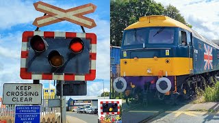 Dereham Greens Road Level Crossing Mid Norfolk Railway [upl. by Eshman]