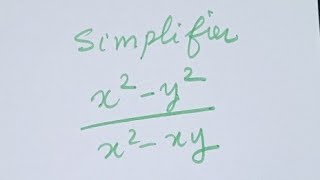 simplifier x2y2x2xy factoriser et simplifier condition dexistence fraction rationnelle [upl. by Akierdna9]