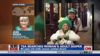 CNN 95yearold woman patted down by TSA files complaint [upl. by Einwat823]