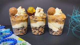 Ferrero Rocher Dessert Cups Ferrero Rocher cheesecake [upl. by Akemal]