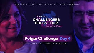 Julius Baer Challengers Chess Tour Polgar Challenge  Day 4  Judit Polgar and Vladimir Kramnik [upl. by Narib]