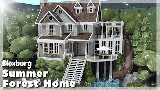 BLOXBURG Summer Forest Home Speedbuild  Roblox House Build [upl. by Ggerg721]