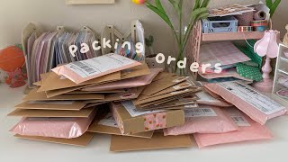 asmr packing orders 💌 no music or talking 1 hour real time  stationery trade unboxing [upl. by Zurn]