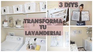 COMO DECORAR UN CUARTO PEQUEÑO LAVANDERIA COMO ORGANIZAR LAVANDERÍA LAUNDRY ROOM DIY [upl. by Ilenay392]