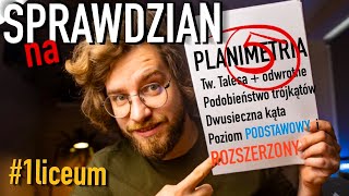 ✅SPRAWDZIAN na 5❗️Planimetria Tw Talesa podobieństwo trójkątów tw o dwusiecznej wielokąty [upl. by Greenland]