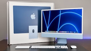 Apple iMac 24quot 2021 Unboxing amp Review [upl. by Nnalatsyrc]