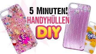 5min HANDYHÜLLEN DIY Ideen Smartphone Case zum selber machen [upl. by Michaelina]