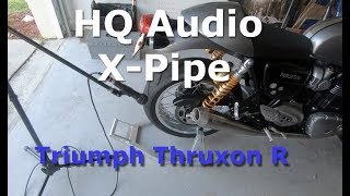 HQ Audio Triumph Thruxton R with Xpipe and VampH Exhaust [upl. by Yelyac]