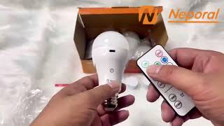 Neporal MagicGlow Rechargeable Light Bulbs With Remote [upl. by Alinna]