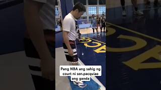 Pang NBA ang sahig ng court ni senpacquiao ang ganda [upl. by Dalenna]