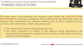 Deductions from the Gross Income  Itemized Deductions vs Optional Standard Deductions [upl. by Philana373]