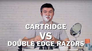 Disposable Cartridge Shave Vs Double Edge Safety Razor Review [upl. by Yluj]