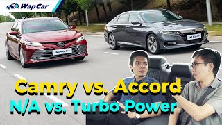 2020 Honda Accord 15 TCP vs Toyota Camry 25V Comparison Review For RM 200k Which to Pick [upl. by Fonville]