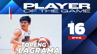 TOPENG LAGRAMA  PLAYER OF THE GAME 16 PTS vs MUNTINLUPA CAGERS  MPBL REGULAR SEASON 2024 [upl. by Paterson]