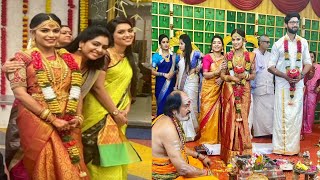 Namma Veetu Ponnu Serial Marriage Episode Making Video [upl. by Elleinet137]