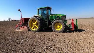 John Deere 6630 Grass seeding with Kongskilde [upl. by Killoran]