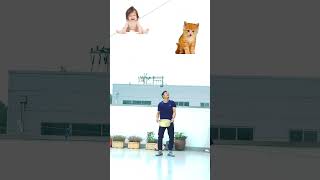 Crying Flying babies catching vs cat amp puppy  Funny magic vfx video 😀😀😀 shortvideos trending [upl. by Spratt374]