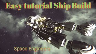 Easy Tutorial Ship Build Asteroid Miner Space Engineers [upl. by Mcloughlin750]