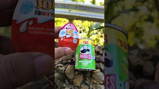 kinder Joy surprise and Pringles chipsshorts kinderjoy pringles [upl. by Marji960]