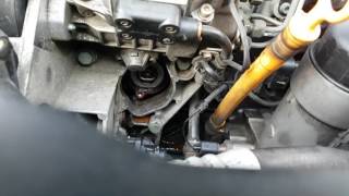 Golf TDI thermostat change 10 min job [upl. by Initof]