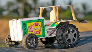 How to make custom matchbox quotMINI TRACTORquot DIY toy making tutorial in 10 minutes [upl. by Ahseki]