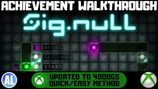 SigNULL Xbox Achievement Walkthrough  Updated to 4000GS [upl. by Anirak]