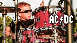 Highway To Hell – LIVE 5 year old Drummer [upl. by Kessler]