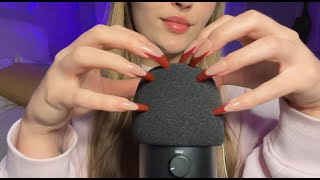 Mic POKING amp SCRATCHING w Long Acrylic Nails  ASMR [upl. by Aninaj]