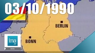 1920 FR3 du 03 octobre 1990  LAllemagne est réunifiée  Archive INA [upl. by Llejk]