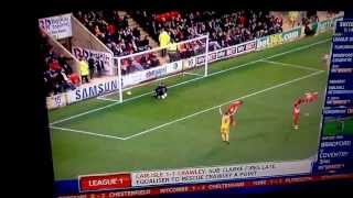 PNE vs Leyton Orient 201314 joe garner goal [upl. by Aihsak]