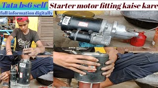 Tata bs6 self starter motor fitting [upl. by Ateval]