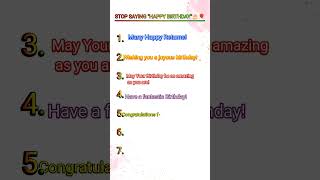 Different Ways To Say Happy BirthdayDifferent Way To Wish Happy Birthdayenglish shortvideo [upl. by Nehepts]