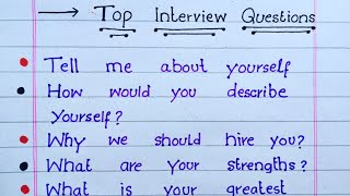 Top Interview Questions  Best Questions for Interview Preparation Job Interview GARJAN Knowledge [upl. by Bellaude]