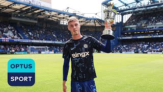 Cole Palmer parades his Young Player of the Year trophy at Stamford Bridge 🏆🔵 [upl. by Ensoll100]