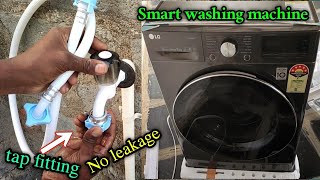 LG 8kg smart washing machinehow to washing machine tap adaptor connection in Telugu [upl. by Cuttie]