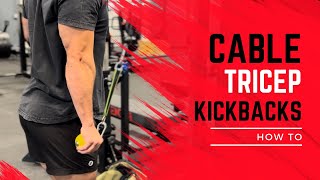 How To Cable Tricep Kickbacks [upl. by Fidelia]