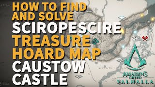 Sciropescire Caustow Castle Treasure Hoard Map Location Assassins Creed Valhalla [upl. by Massimiliano387]