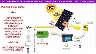 The difference between monocrystalline and polycrystalline solar panels [upl. by Hairahcez727]