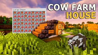 Minecraft BEST Cow Farm House  Bedrock Java [upl. by Petra]